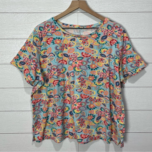 Talbots Tops - Talbots Floral Tee Size 3x